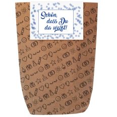 Mitgebseltüte DA WARST - blau - zum selber Befüllen